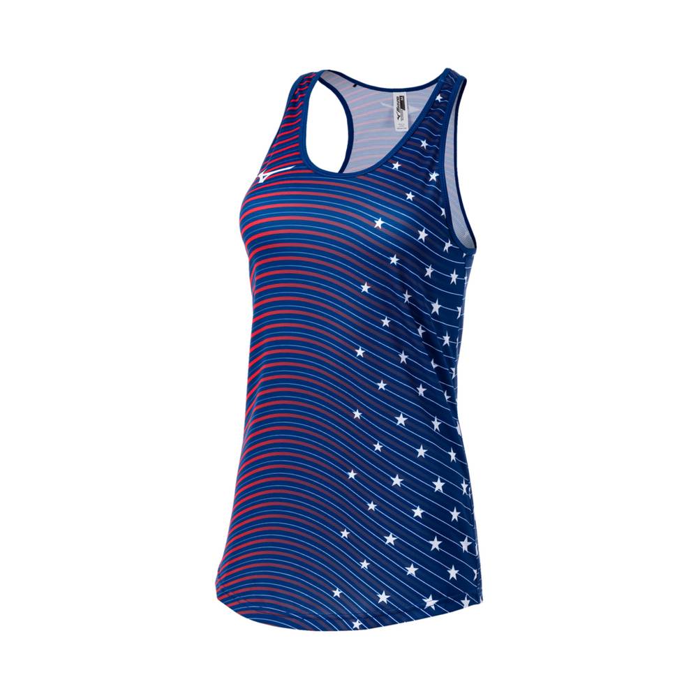 Damske Tank Top Mizuno Printable Námornícka Modrá Vypredaj LOIG45123